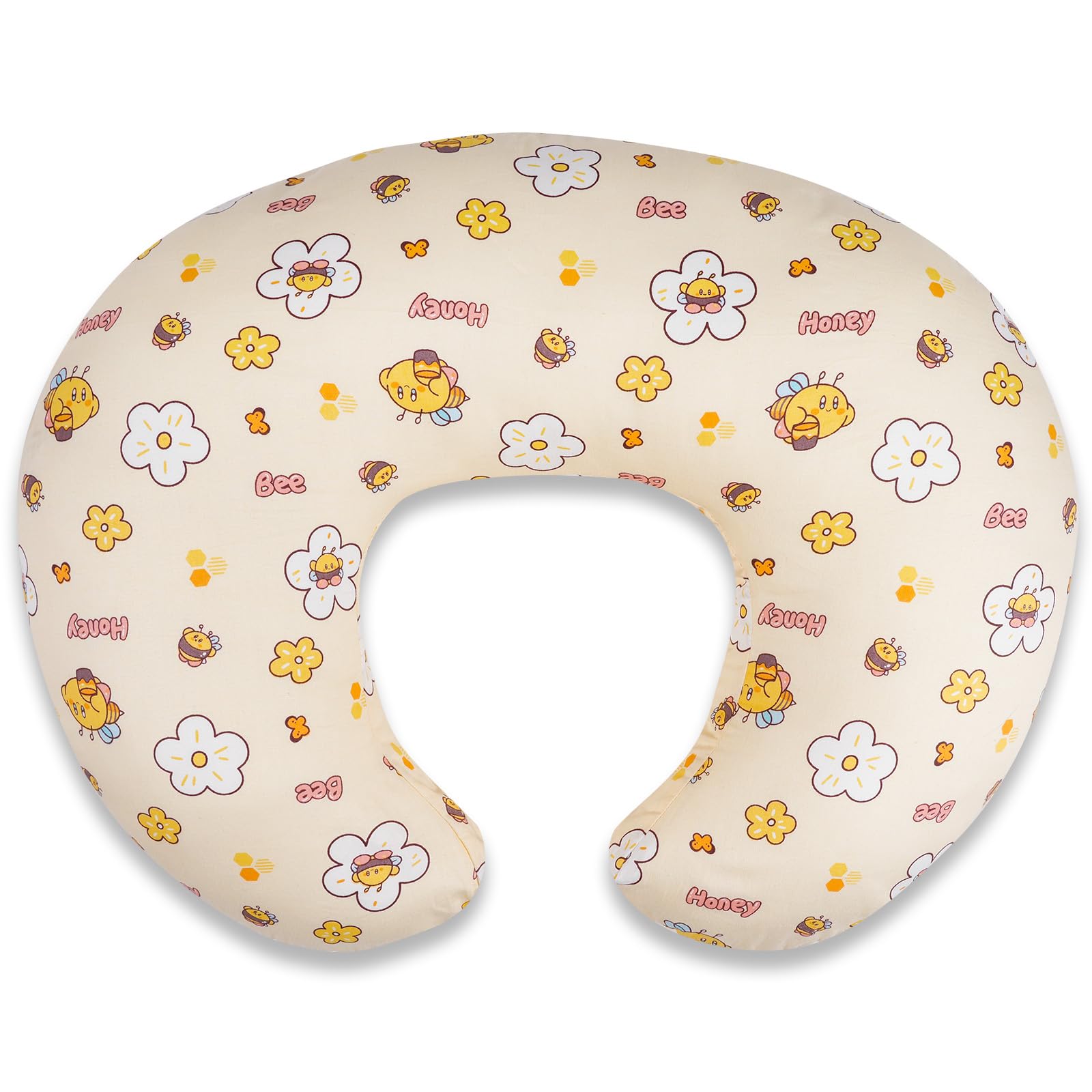 x-vesolje Baby Nursing Pillow for Breastfeeding, Adjustable Breastfeeding Pillow for Bottle Feeding, Nursing Support Pillow for Mom and Baby Healthier Nursing, Removable Cover- Bee Yellow