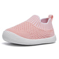 MORENDL Toddler Shoes - Baby Walking Socks - Non-Slip, Breathable, Unisex - Pink, Size 8