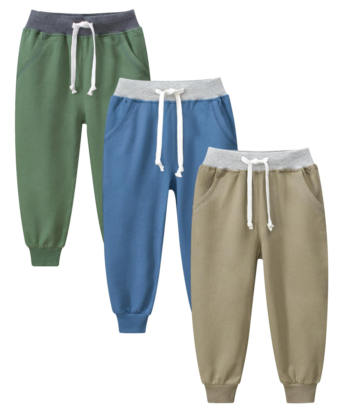 GFQLONG Toddler Boys Joggers Pants Cotton Kids Athletic Sweatpants 5-6T