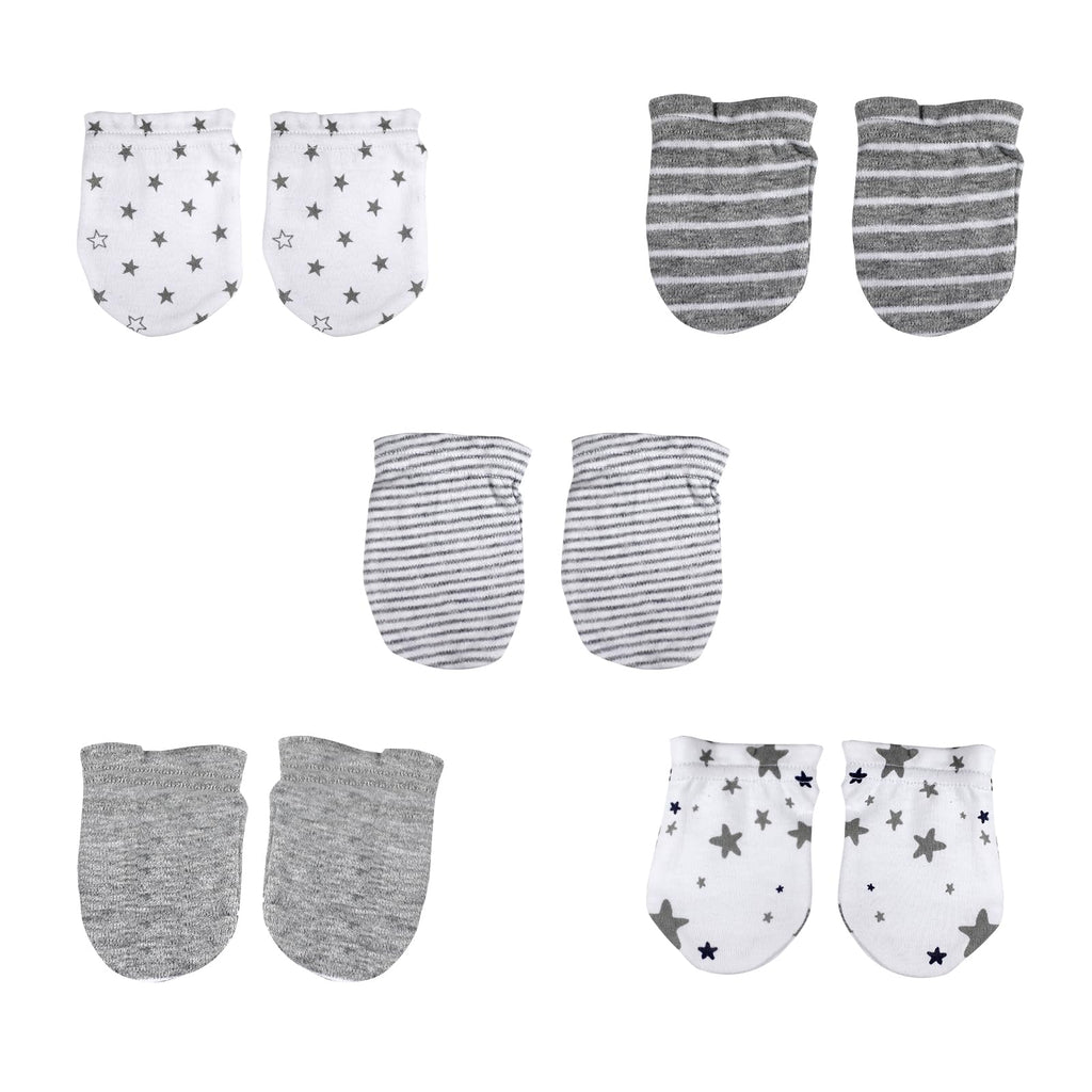 5 Pairs Unisex Baby Mittens No-Scratch 0-6 Months New Born