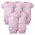 Gerber unisex baby 5-pack Solid Onesies Bodysuits Shirt, Pink, 24 Months US