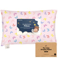 KeaBabies Organic Toddler Pillow with Pillowcase, Jumbo 14X20 (Flutter)