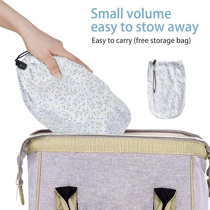 Baby Sling Carrier Newborn, Adjustable Easy Wearing Baby Nursing Warp Sling, New Mom Dad Soft Cotton Baby Front Holder Carrier for Infant Toddler Life Travel Essential Gifts (Blue Flower)