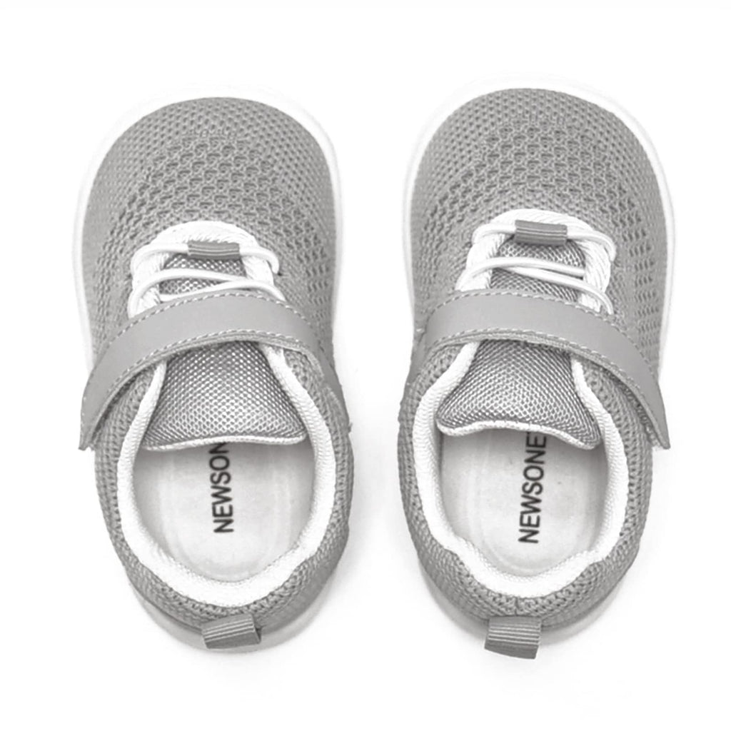 Newsonet Baby Walking Shoes First Infant Sneakers Grey Size 12-18 Months