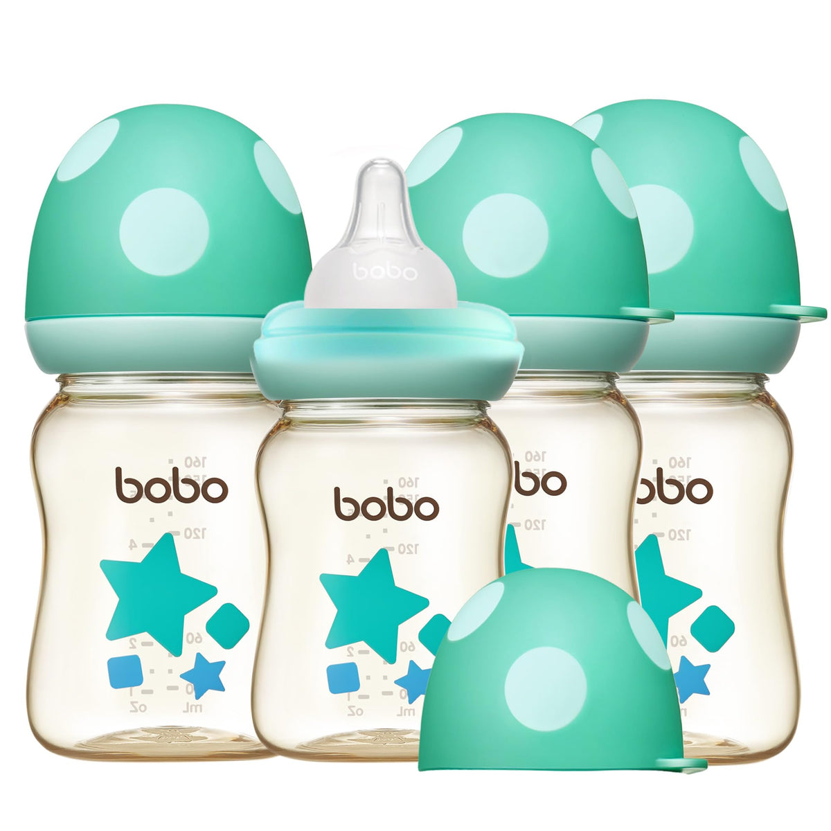 YOHKOH PPSU Baby Bottle Wide Neck, Newborn Anti-Colic Baby Bottle with Natural Response Nipple, Streamlined Body, Easy to Clean (8.8oz (Pack of 2), Red)