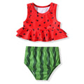 Aalizzwell 5T Toddler Little Girls Swimsuit Watermelon Ruffle Bathing Suit Bikini Swimming Suit Swimwear Beach Wear Two Piece