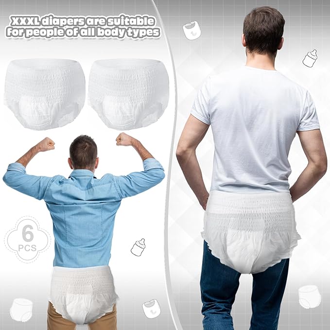 6 Sets Bottle Chug Baby Shower Games Juegos Para Plastic Baby Bottles Bibs Hat Disposable Diapers Gender Reveal Games Baby Changing Diaper Race Game Decoration (White)