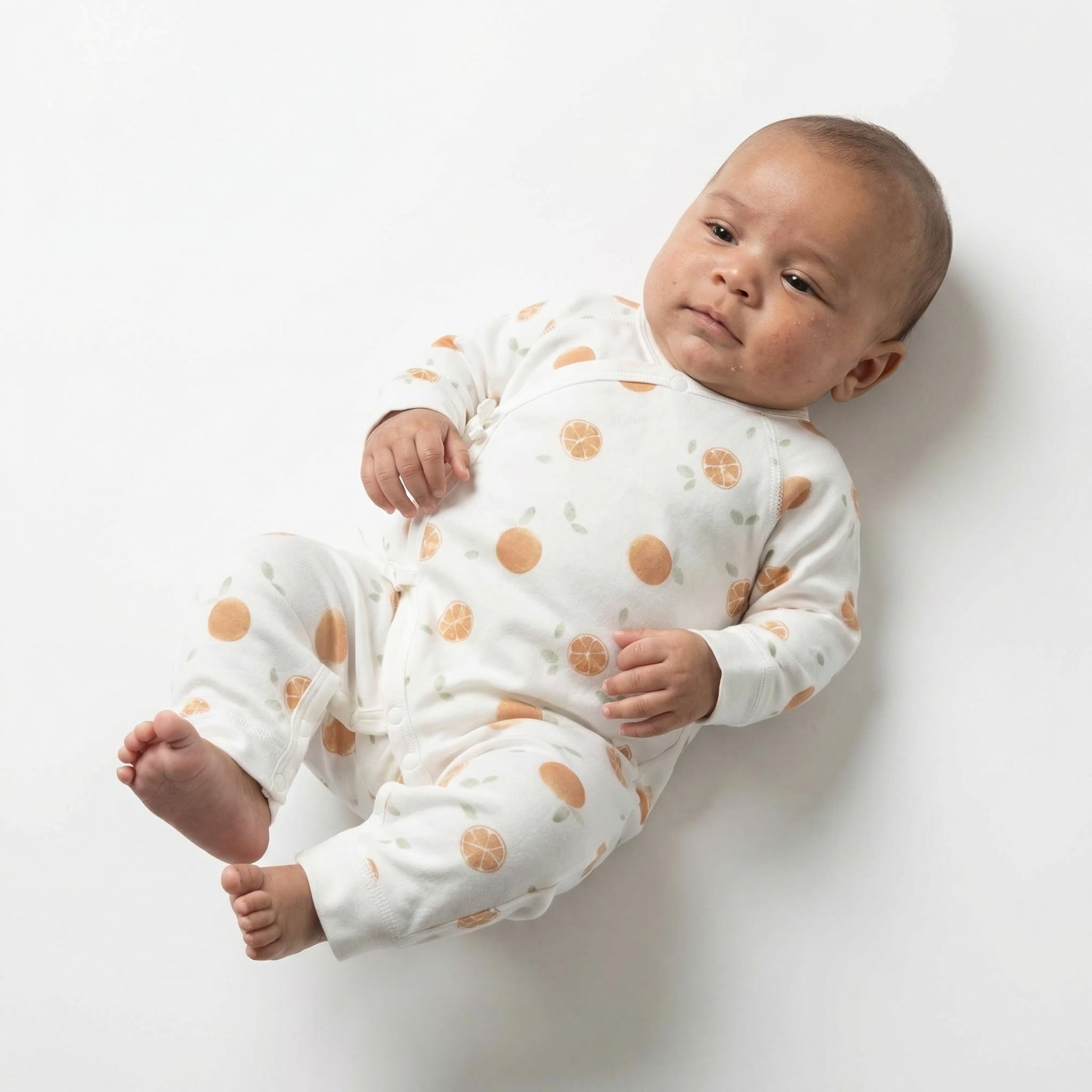 Cherie Kids Organic Cotton 0-6M Unisex Newborn Baby Sleepers Pajamas