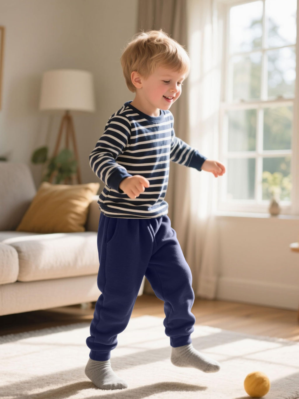 Aocku 4 Pack Toddler Boys Sweatpants Cotton Toddler Pants Pocket Drawstring