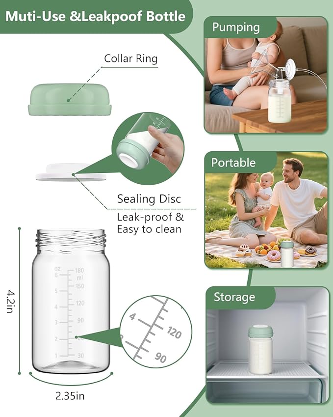 Breast Pump Parts Compatible with Spectra S1/S2/9 Plus/Synergy Gold, Full Set Replacement Parts for Spectra Include 18mm Flange, Duckbill Valve, Backflow Protector, Tubing, Bottle, Not Original Parts