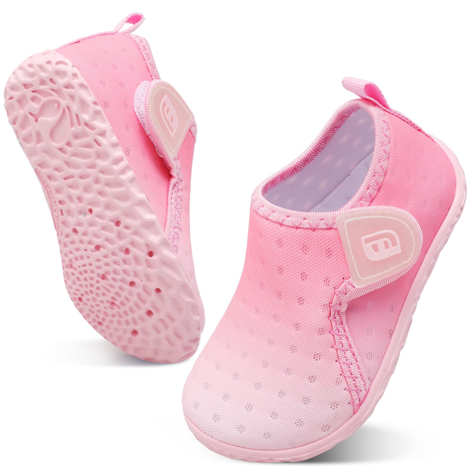 JOINFREE Toddler Boys Girls Shoes Running Walking Sports Sneaker Slip-on Beach Sandals Light Pink 12-18 Months