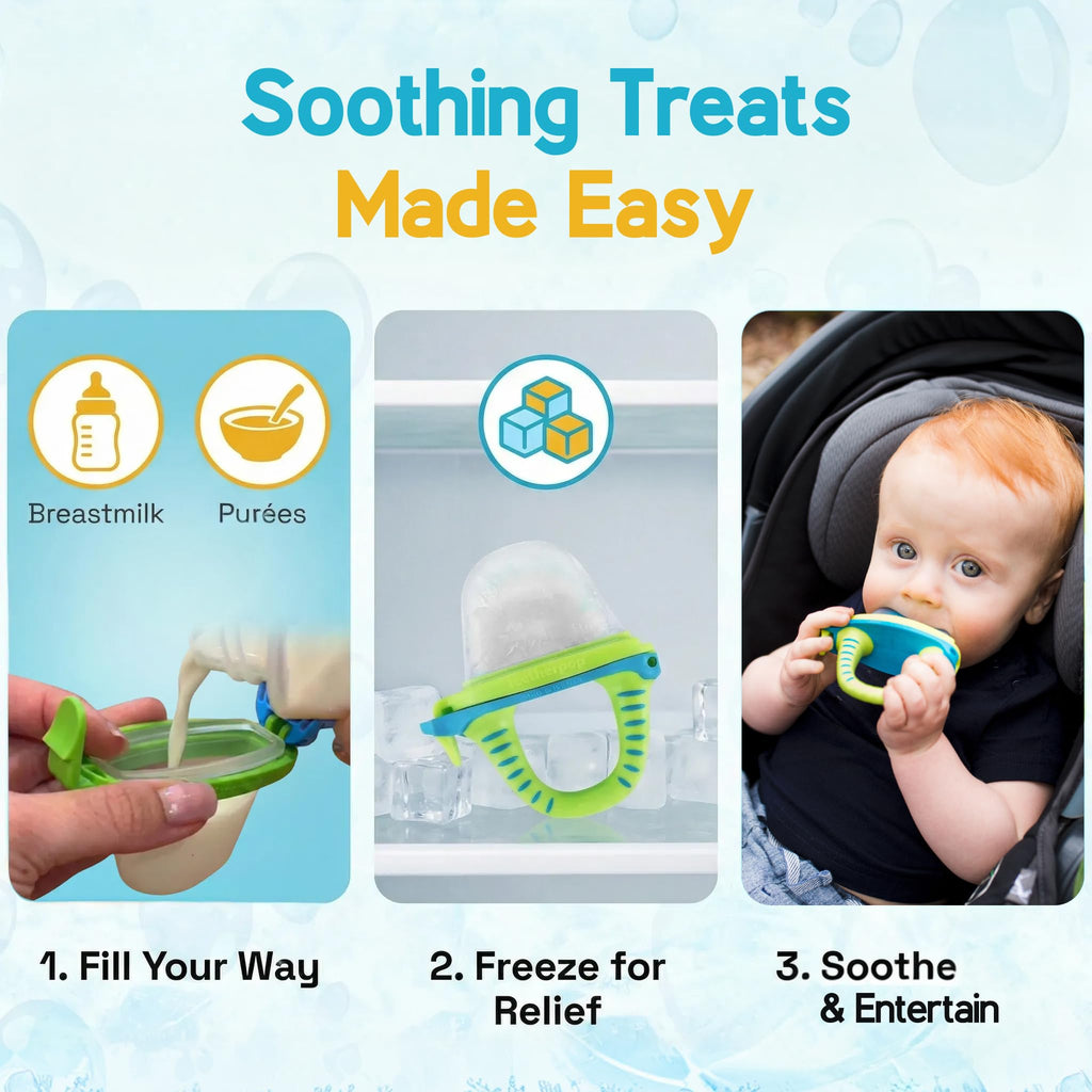 Fillable Freezer Teethers for Babies – Made in USA Teething Pacifier