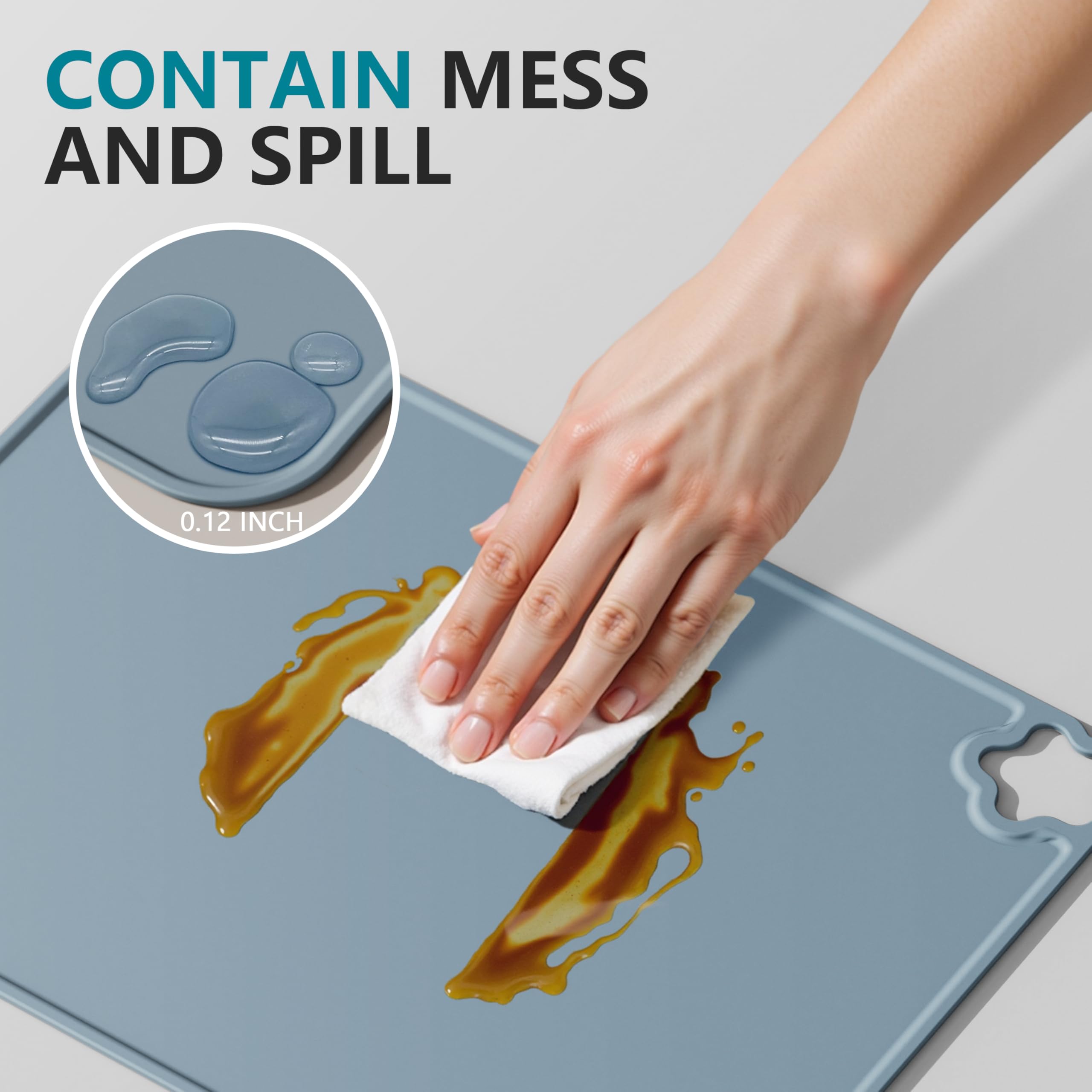 Login life Silicone Placemat for Kid Stain-Proof Non-Slip Toddle， Reusable Portable，Heat Resistant for Toddlers placemat 3 Pack