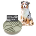Should We Go? Slow Feeder Dog Bowls - Medium Size Silicone Slow Eating Dog Bowl for Puppies & Dogs with Suction Cup -Dishwasher-Safe, Lick Mat Design, Reduces Gulping,for All Breeds,7.5”x1.5”- Sage