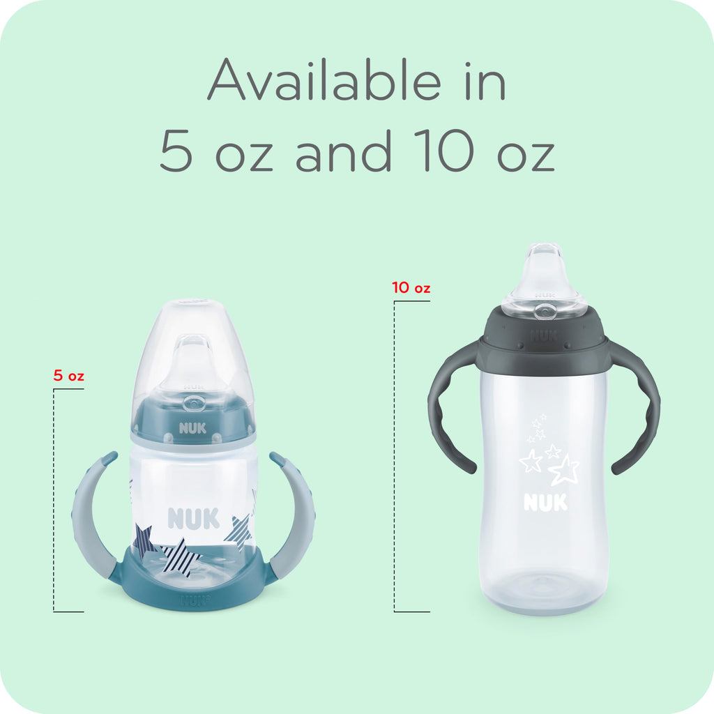 NUK Large Learner Tritan Cup, 10 oz, 8+ Months – BPA Free, Spill Proof Sippy Cup