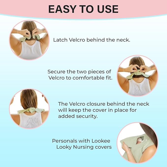 Muslin Nursing Cover for Baby Breastfeeding –Peekaboo Window -100% Breathable Cotton Privacy Nursing Shawl - Multiuse Apron for Moms