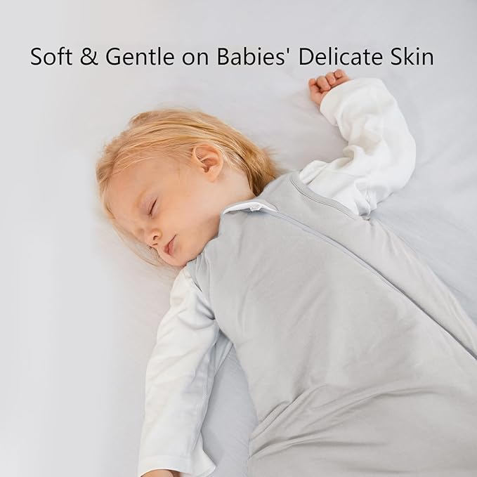BubblePanda Rayon Made from Bamboo Sleep Sack 12-18 Months 0.5 Tog Soft Lightweight Toddler Sleep Sack 1t for Babies 2-Way Zipper Wearable Blanket Baby 12 Months