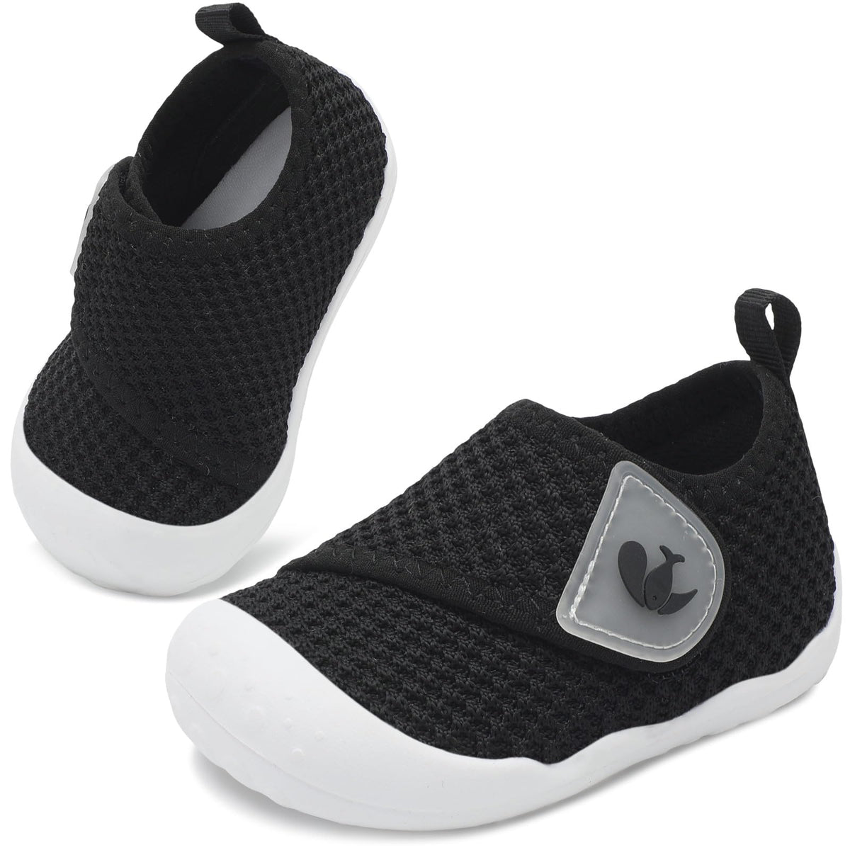 FEETCITY Baby First Walking Shoes Girls Boys Wide Infant Shoes Baby Slip On Sneakers Lightweight Barefoot Crib Shoe