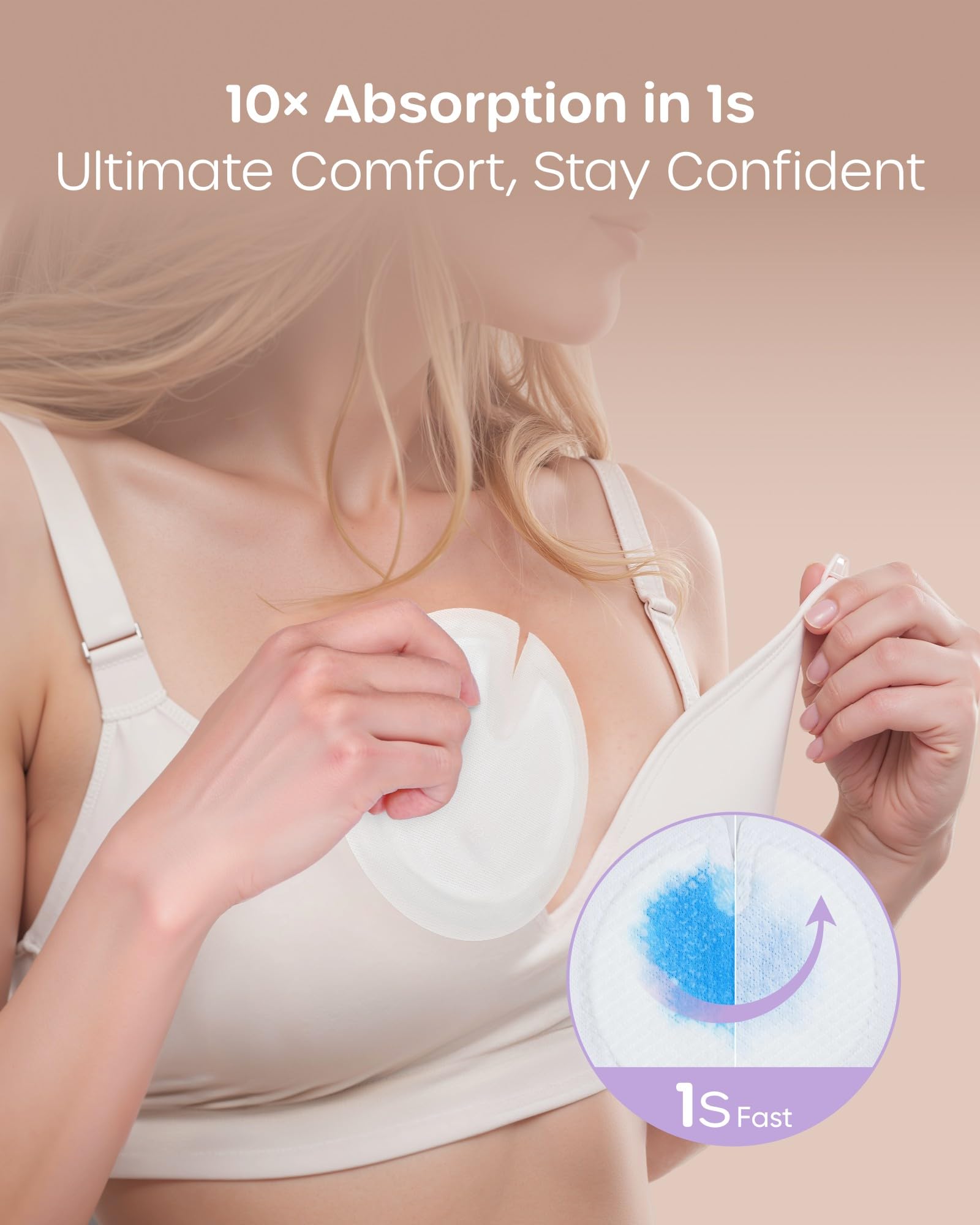 Nuliie Super Absorbent & Featherlight Disposable Nursing Pads 100 Count