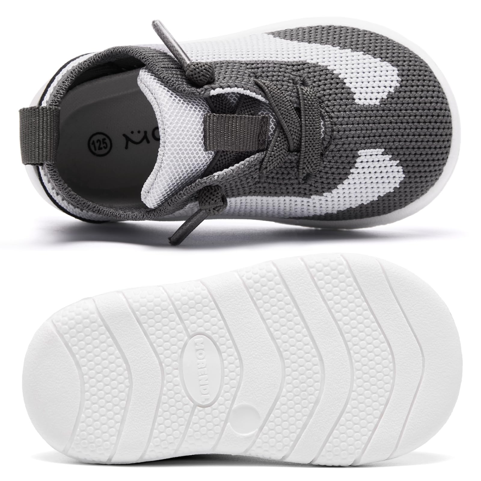 MORENDL Toddler Shoes Baby Walking Sock Shoes Infant Sneakers Boy Girl Barefoot Tennis Shoe Non-Slip Brethable