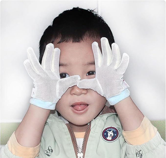 Thumb Sucking Guard Gloves Thumb Guard to Thumb Sucking Stop for Kids Nail Biting Stop and Five Fingers Sucking Stop for Baby (XXL)