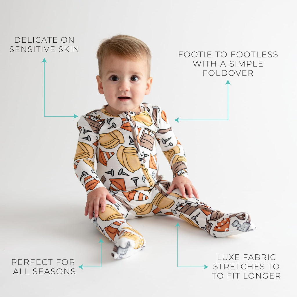 Posh Peanut Convertible Baby Sleepers, Boy Toddlers Footless Pajamas