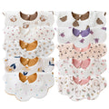 DOSMINE Organic Cotton Muslin Baby Bibs Waterproof Reversible Drool Bibs