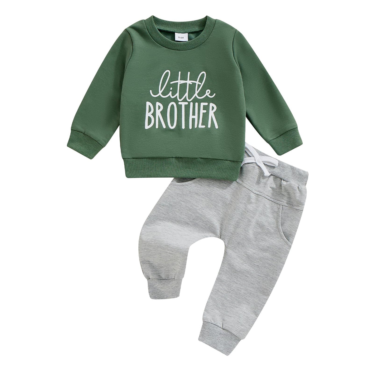 Sejardin Toddler Baby Boy Fall Winter Outfit Long Sleeve Letter Print Sweatshirts and Jogger Pants Infant Boy Clothes (Dads Little Dude Khaki, 12-18 Months)