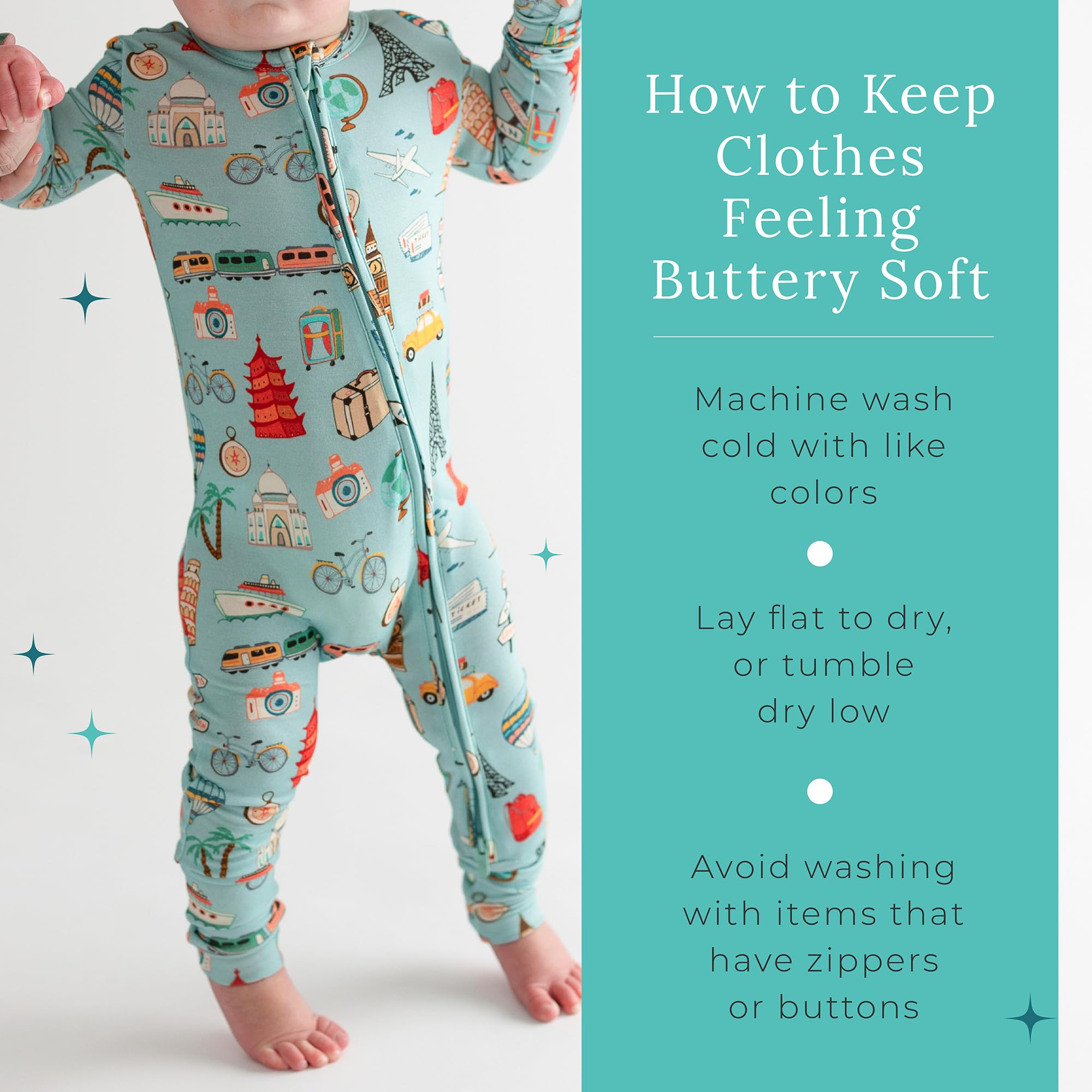 Posh Peanut Convertible Baby Sleepers, Boy Toddlers Footless Pajamas