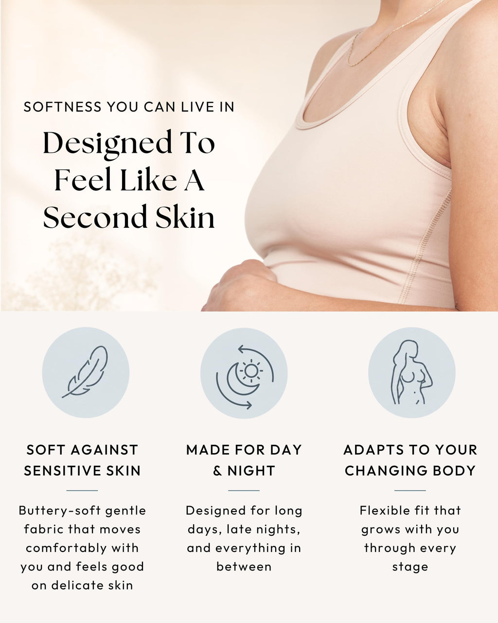 Larken Hands Free Pumping Bra for Breastfeeding | Breast Pump - Maternity Bras for Pregnancy, Pumping & Nursing Bra in One Sand (M)