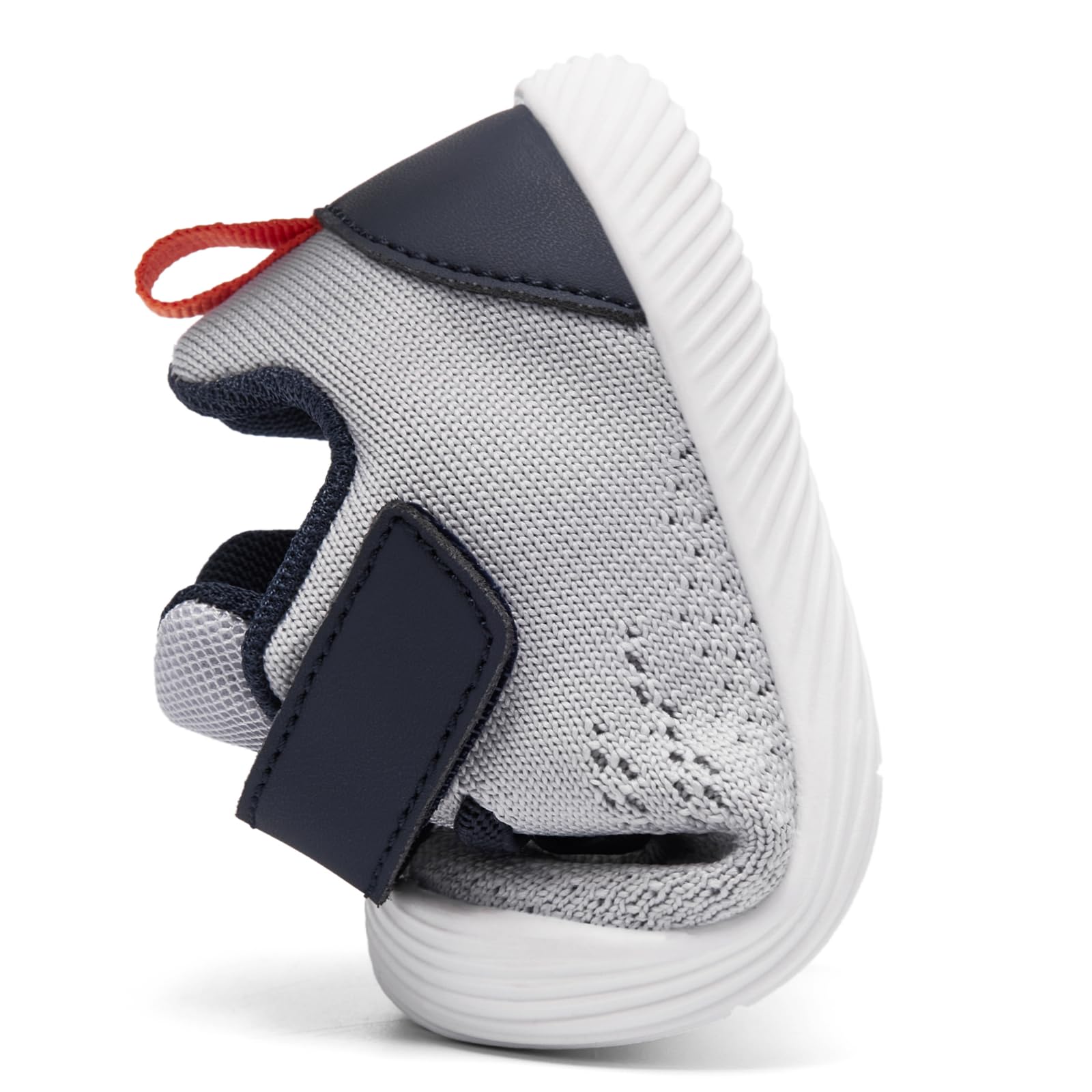 MORENDL Toddler Sneakers Baby Boys & Girls Barefoot Shoes Lightweight Breathable Walking Running Tennis Athletic Sport Shoes Grey Navy 9-12 Months Size 4.5