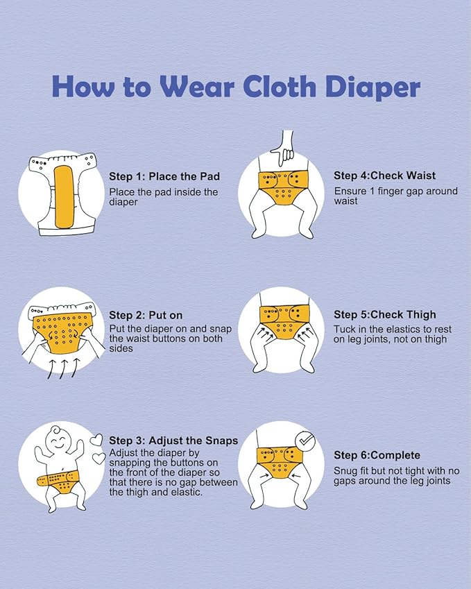 Babygoal Cloth Diaper Covers 6 Pack