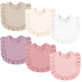 Oiomniv Muslin Baby Bibs, 6 Pack Adjustable Bandana Bibs for Babies 0-36M