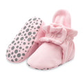 Zutano Unisex Organic Cotton Baby Booties With Gripper Soles, Baby Pink Solid, 6M