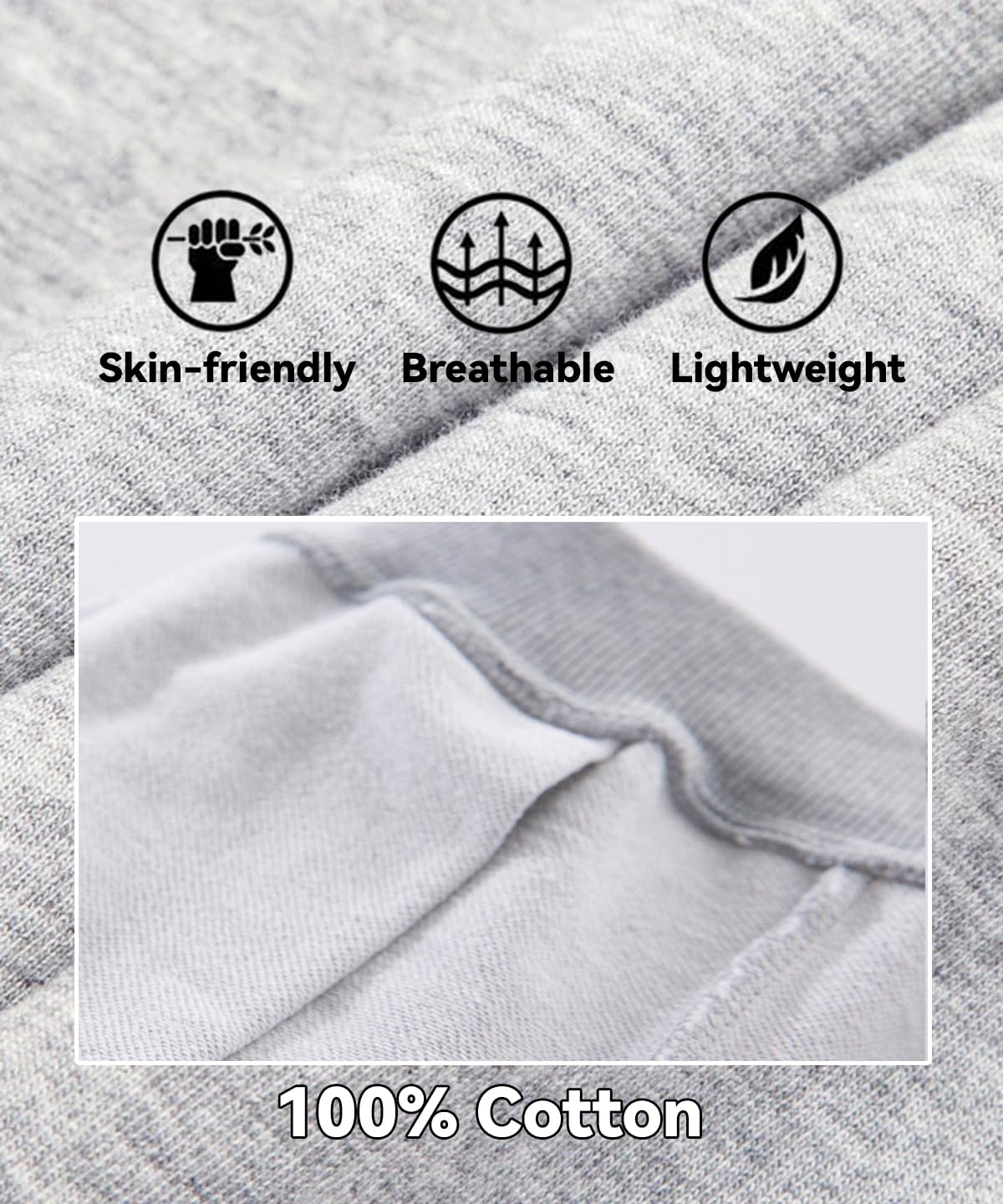 GFQLONG Toddler Boys Pants 100% Cotton Joggers Sweatpants with Pockets 4-5T