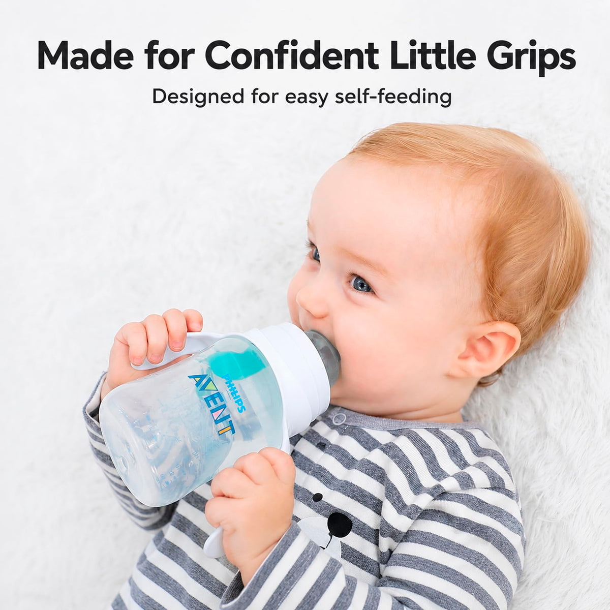 CHUBBIEE Baby Bottle Handles for Philips Avent Anti-Colic Bottles, 2-Pack