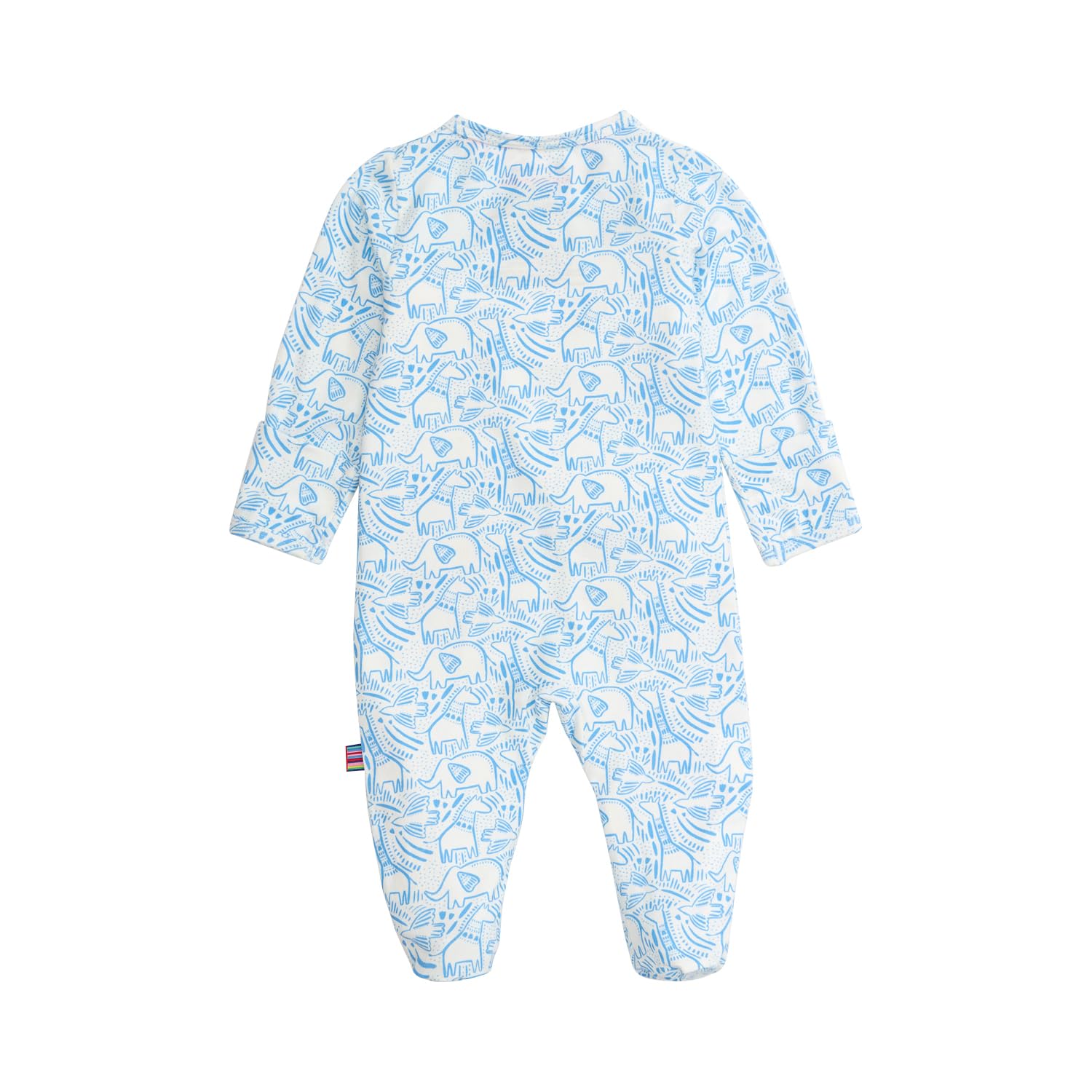 Magnetic Me Boys Modal Magnetic Baby Footie Pajamas | Silky Soft Modal Fabric | Blue Herds of a Feather | 6-9 Months