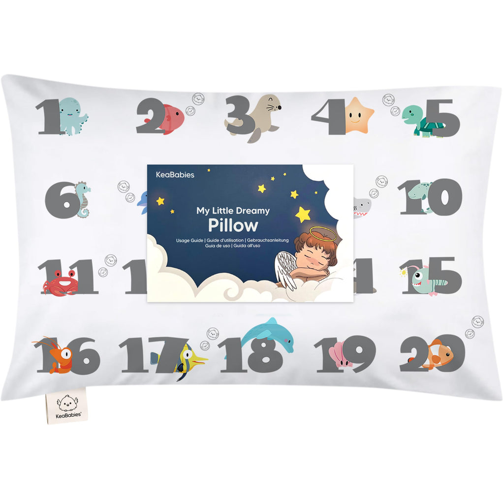 Toddler Pillow with Pillowcase, 13x18 My Little Dreamy Pillow (Kea123)