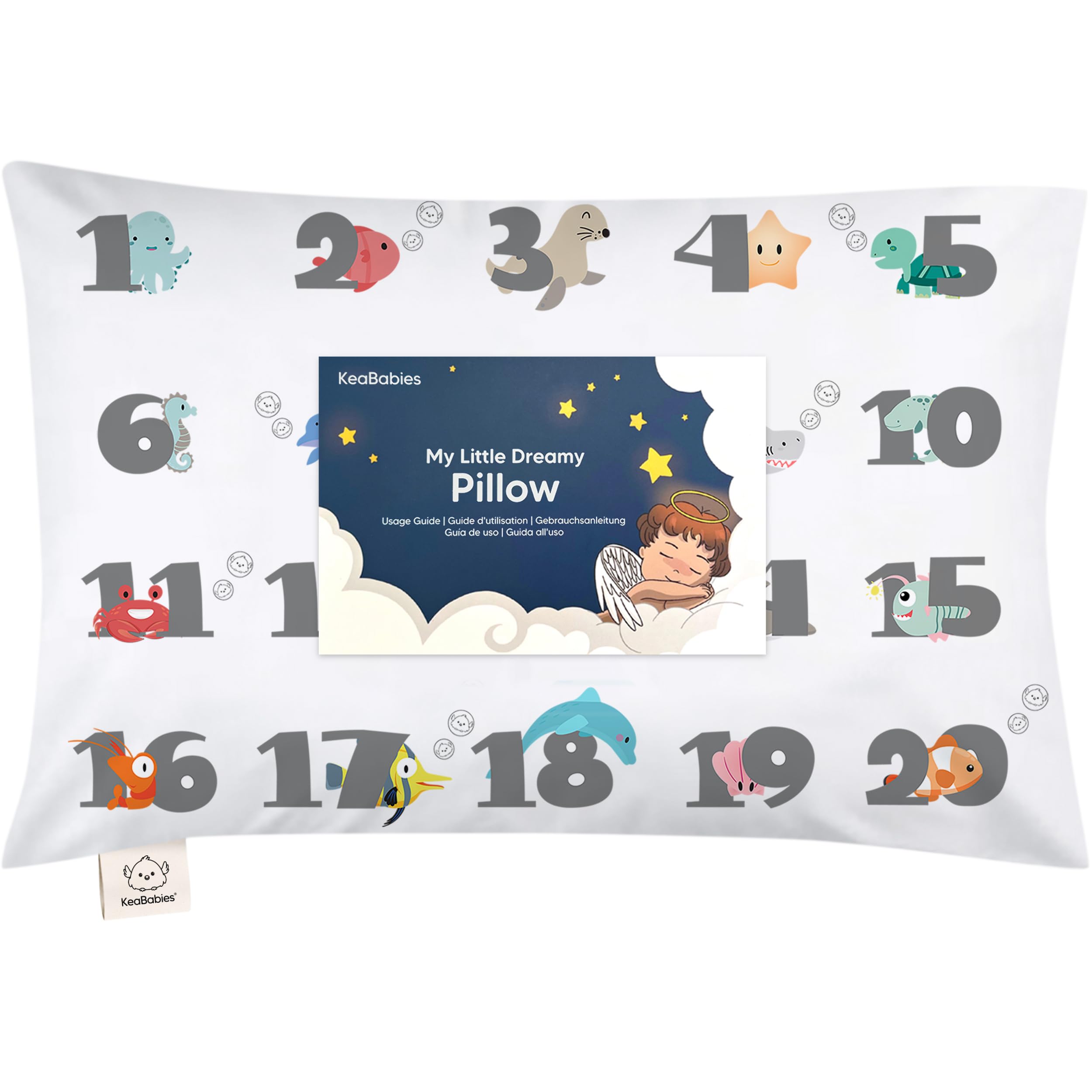Toddler Pillow with Pillowcase, 13x18 My Little Dreamy Pillow (Kea123)
