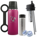 CERES CHILL OG Breastmilk Chiller Bundle with Straw Lid & Infuser & Adapters – 12–34oz Portable Breast Milk Cooler, Uce Ice or Freeze – Don’t Call me Hon, Plum