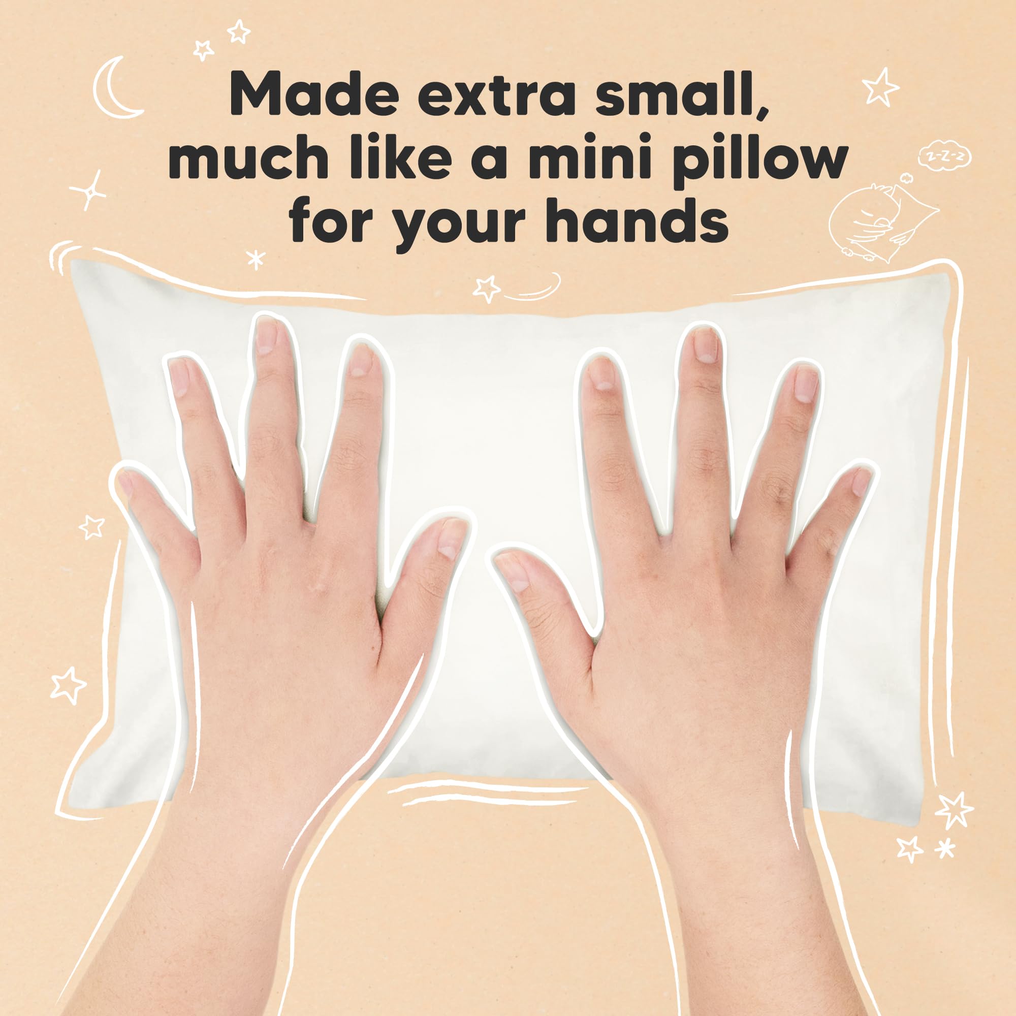 Mini Toddler Pillow with Pillowcase, 9x13 My Dreamy Pillow (Soft White)
