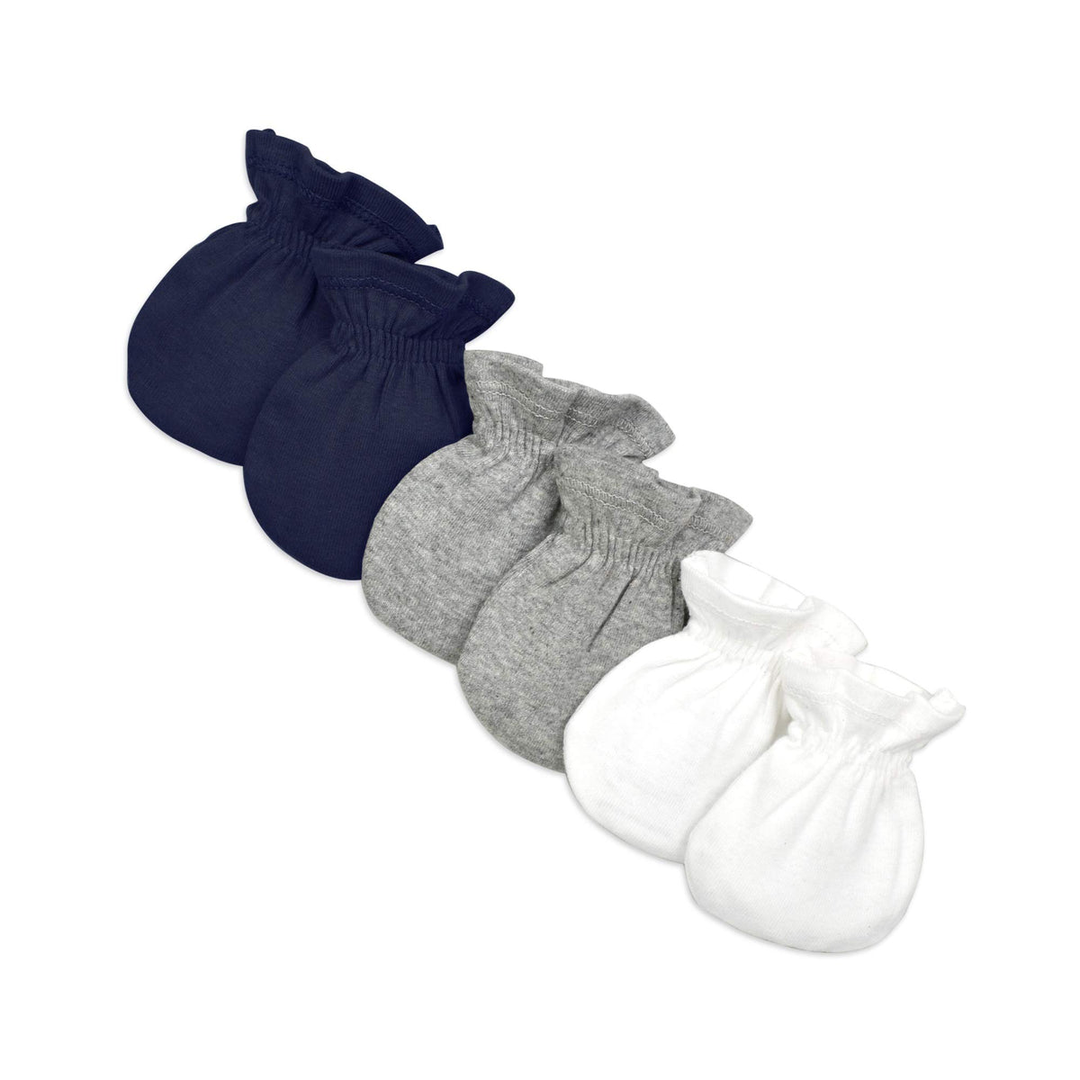 Burt's Bees Baby Girls Mittens, No-scratch Mitts, 100% Organic Cotton, Set Of 3 Gloves, Cloud