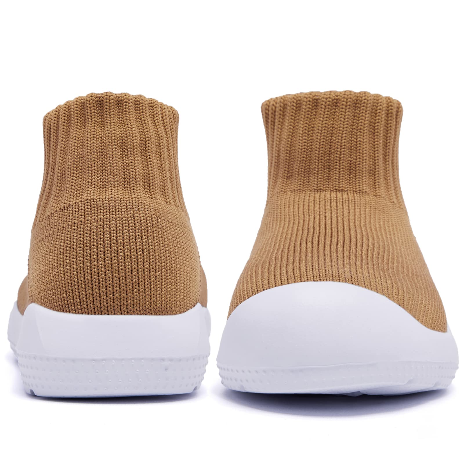 MORENDL Toddler Sock Shoes Baby Walking Shoes Infant Slippers Boys & Girls Non-Slip Sneakers Brown