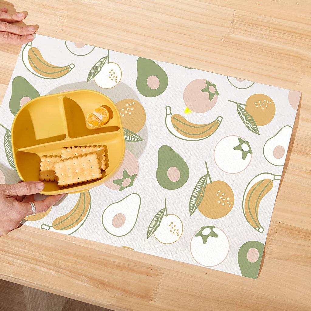 SUNVENO Disposable Placemats for Baby, Sticky Individually Wrapped Table Mats for Babies and Toddlers, BPA-Free Stick-On Disposable Table Mats for Travel, Home & High Chair, 20 Pack