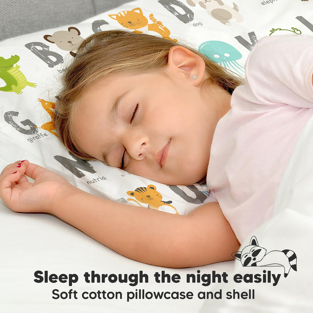 Toddler Pillow with Pillowcase, 13x18 My Little Dreamy Pillow (KeaABC)