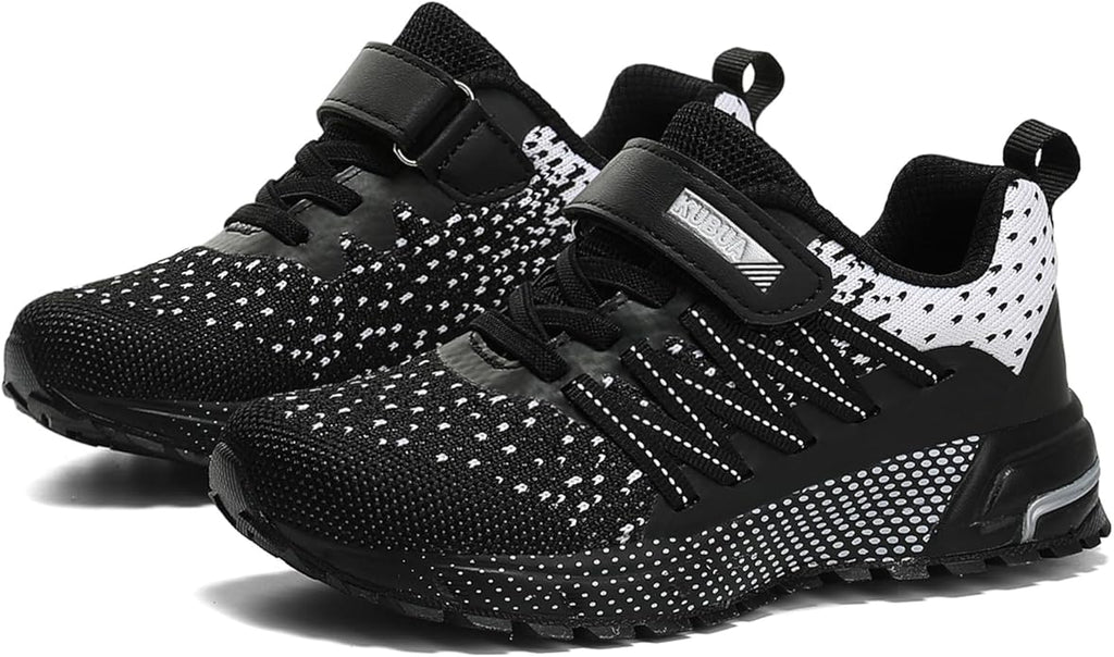 KUBUA Kids Sneakers for Boys Girls Running Tennis Shoes Lightweight Breathable Sport Athletic