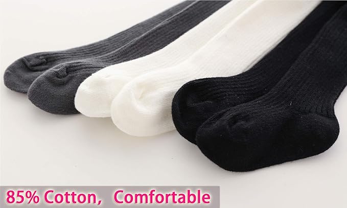 CECORC Baby Girls Tights Toddler Cable Knit Leggings Thick Cotton Infant Stockings Pantyhose 1-10T