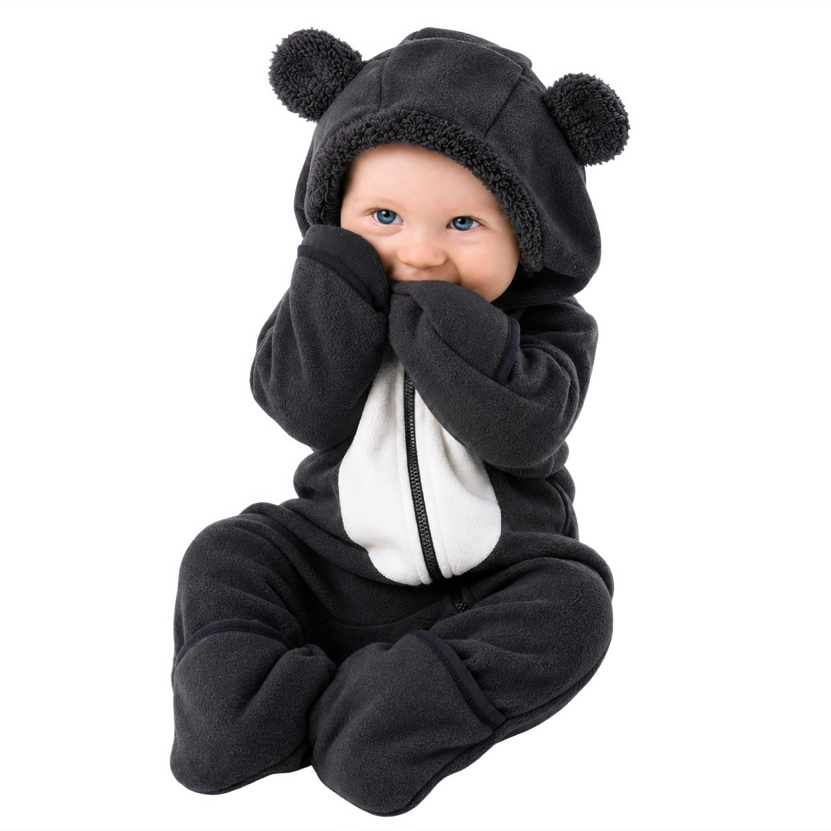 Cuddle Club Fleece Baby Bunting Bodysuit Hoodie, Newborn - 5T