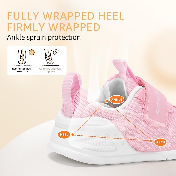 Baby Shoes Wide Toe Box Infant Boy Girl First Walker Shoe Toddler Crib Barefoot Sneakers Non-Slip Sole Soft Breathable Mesh Lightweight Walking Indoor Newborn Chubby Babies 6 9 12 18 24 Months