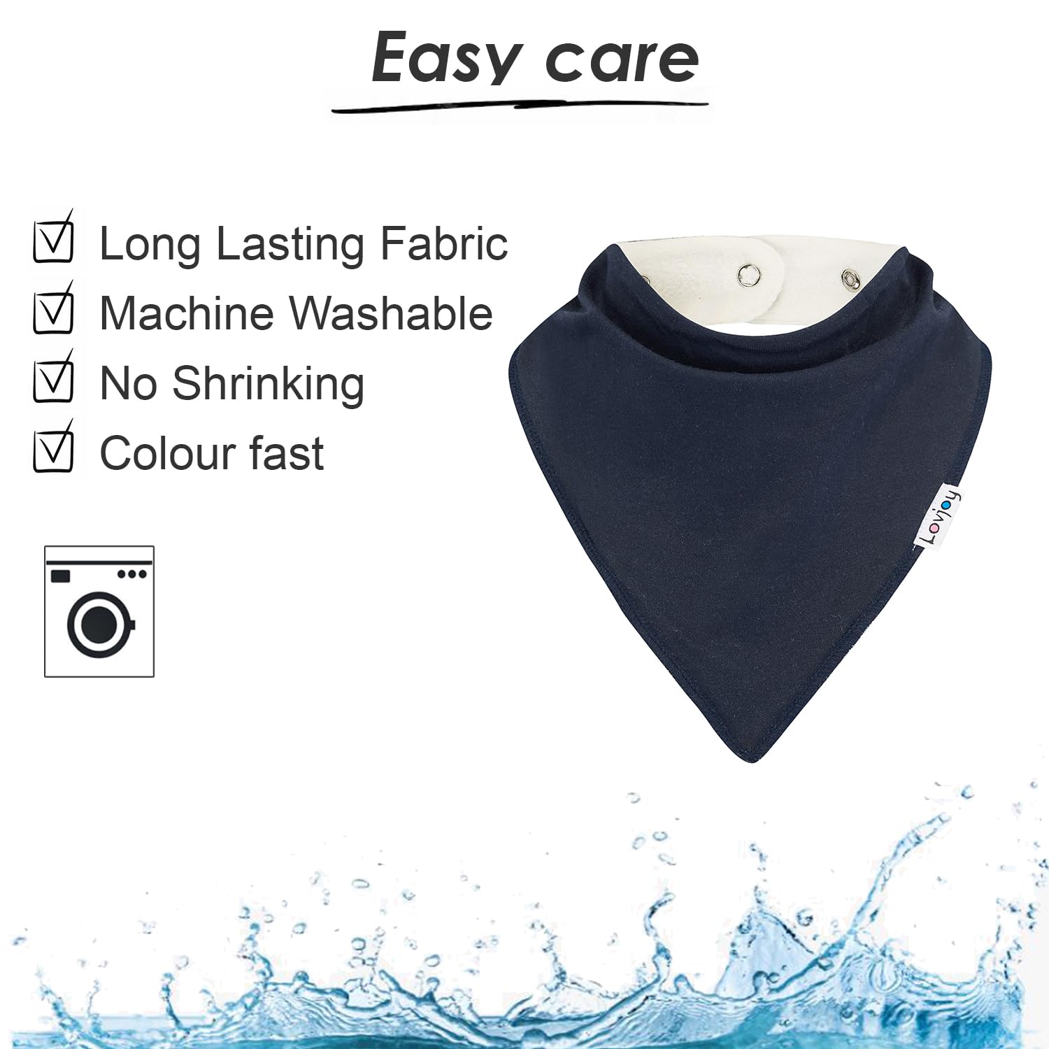 Lovjoy Large Bandana bibs - Special Needs Bibs - For Older Children, Youth and Adults - Practical, absorbent and Stylish (SET 08)